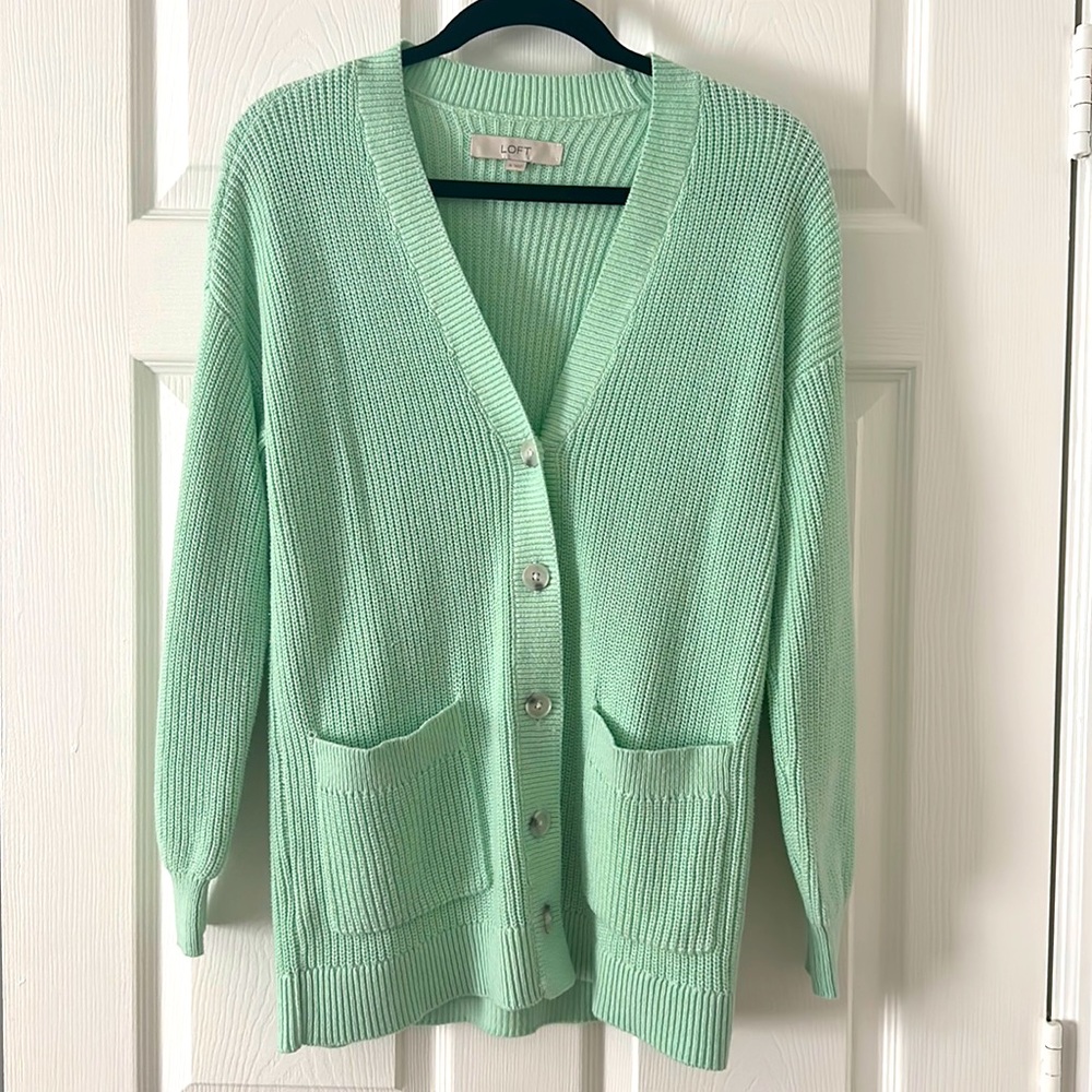 Loft Light Teal Cardigan